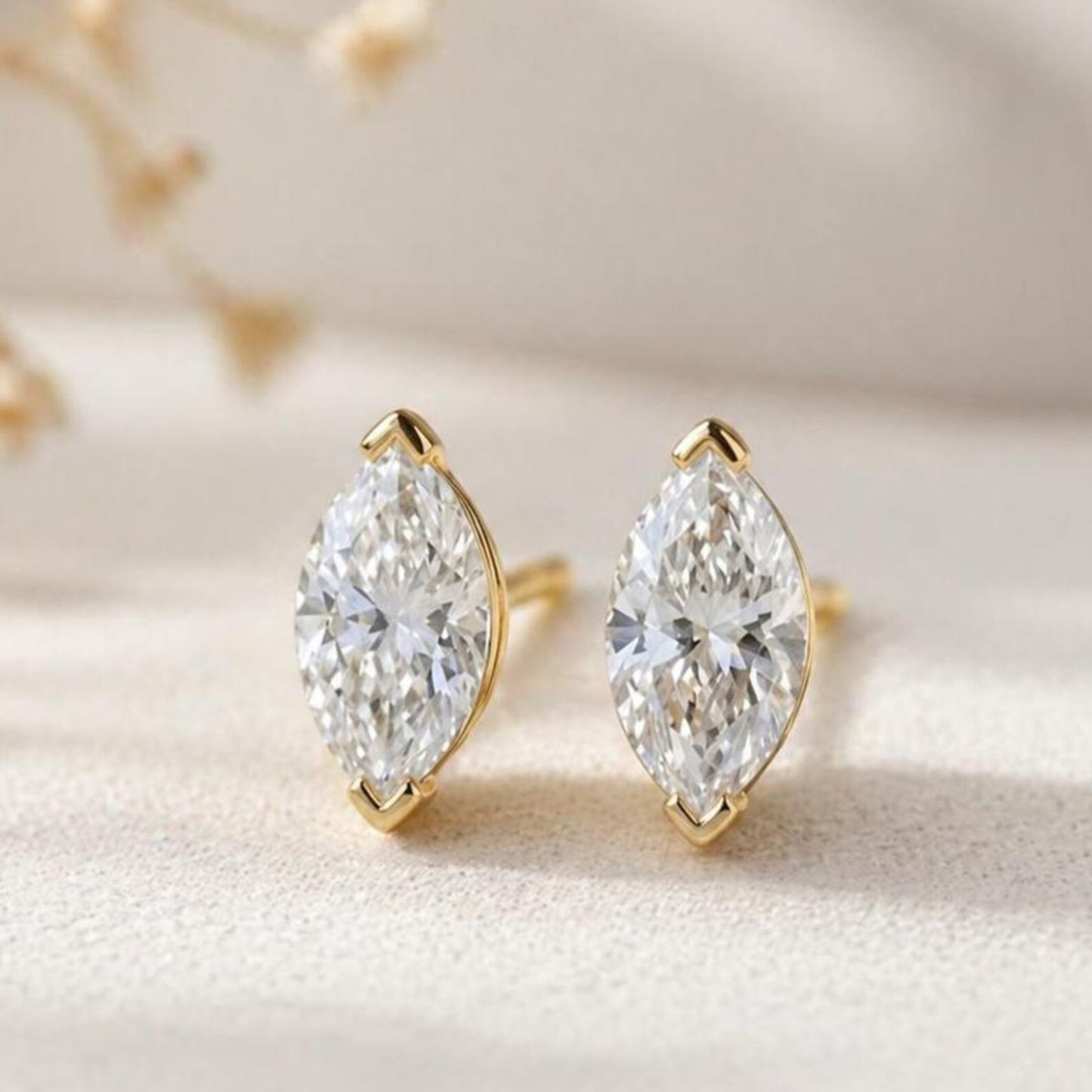 1.50 Ct Marquise Cut Stud Earring