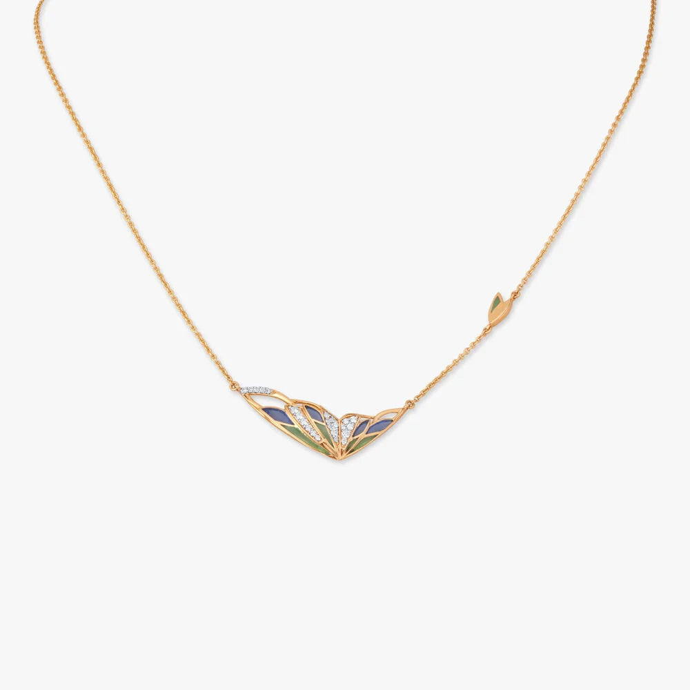 Ethereal Wing Diamond Necklace