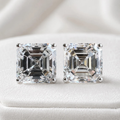 1.50 Ct Asscher Cut Stud Earring