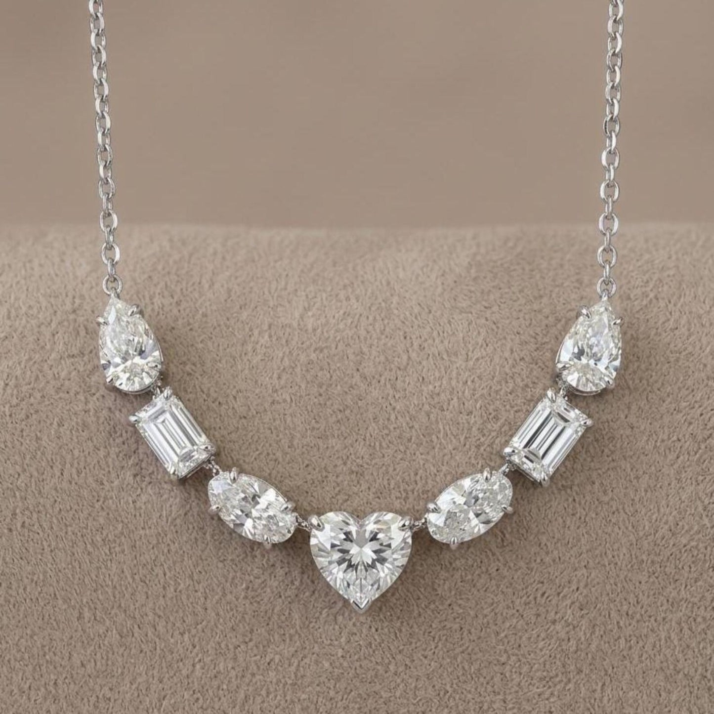 Mixed Cut Diamond Necklace