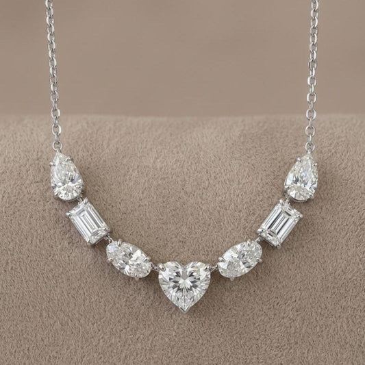 Mixed Cut Diamond Necklace