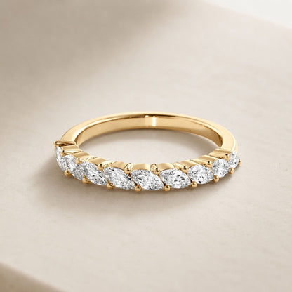 1.65 Ct Marquise Half Eternity Wedding Band