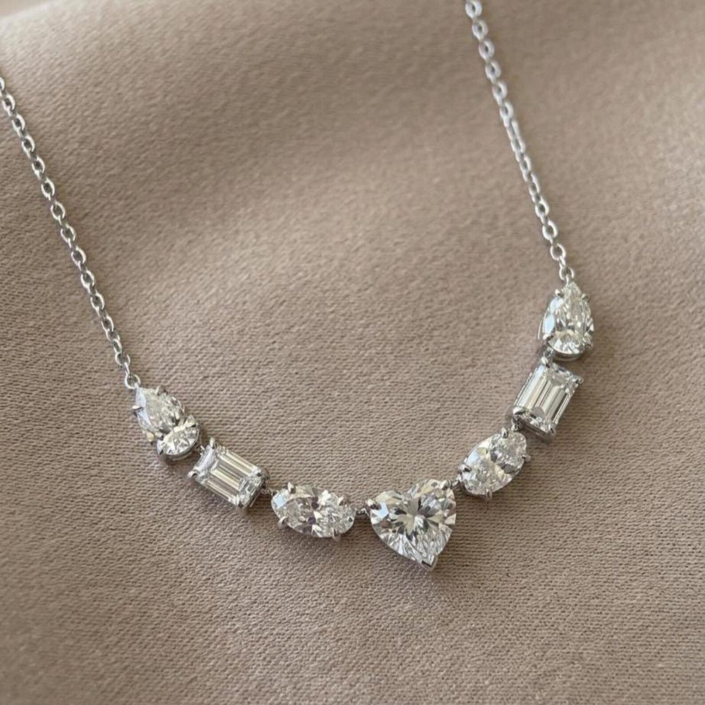 Mixed Cut Diamond Necklace