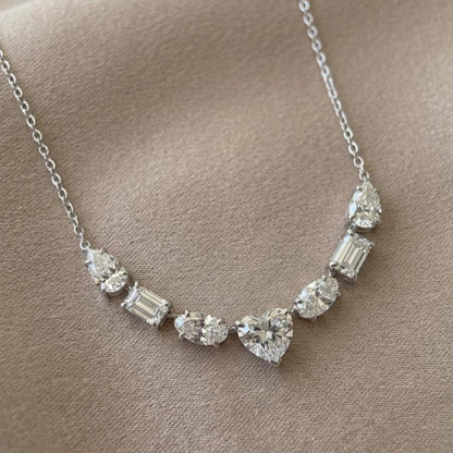 Mixed Cut Diamond Necklace