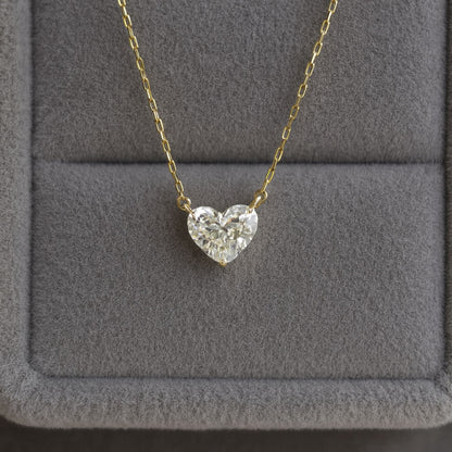 4.08 CT Heart Cut Diamond Necklace IGI Certified Necklace