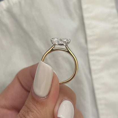 3.35 CT Elongated Cushion Engagement Ring, Minimalist Wedding Ring, Anniversary Gift For Her