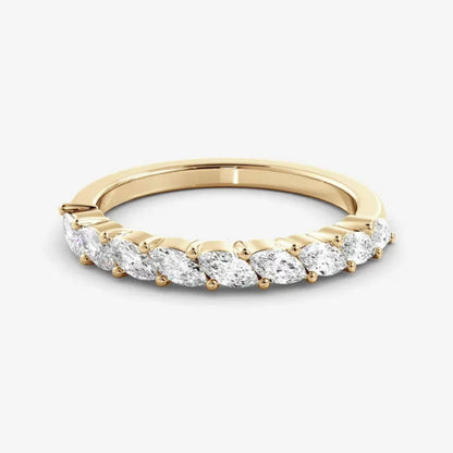 1.65 Ct Marquise Half Eternity Wedding Band