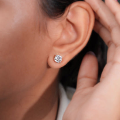 1.50 Ct Round Cut Stud Earring