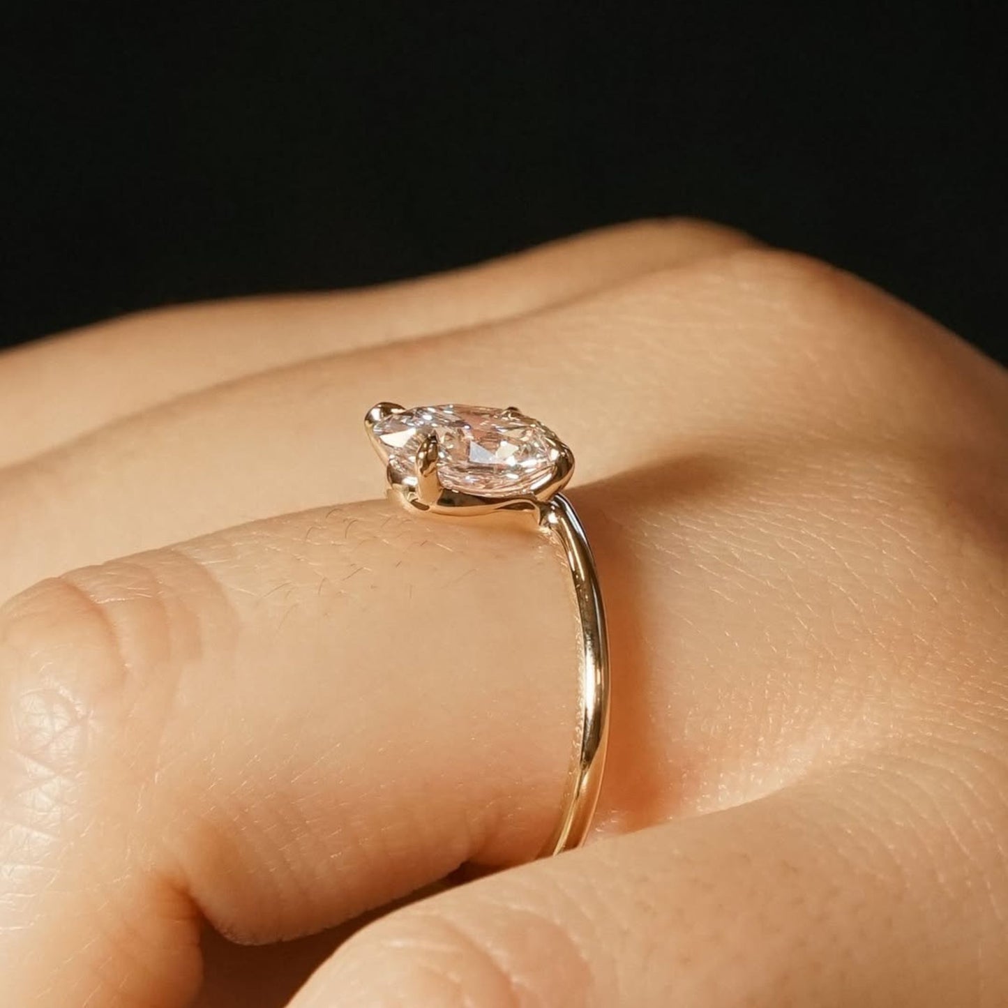 3.57 CT Oval Cut Solitaire Engagement Ring, Classic Four Prong Ring
