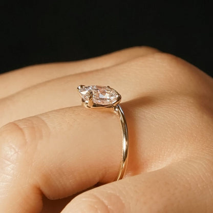 3.57 CT Oval Cut Solitaire Engagement Ring, Classic Four Prong Ring