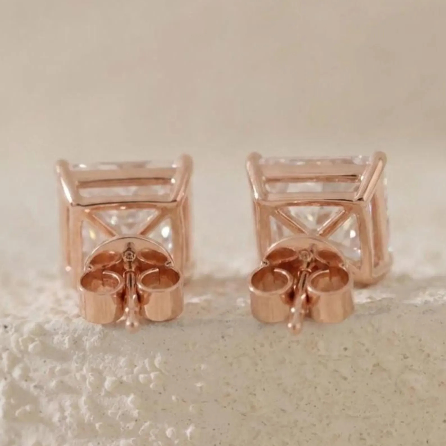 1.50 Ct Radiant Cut Stud Earring