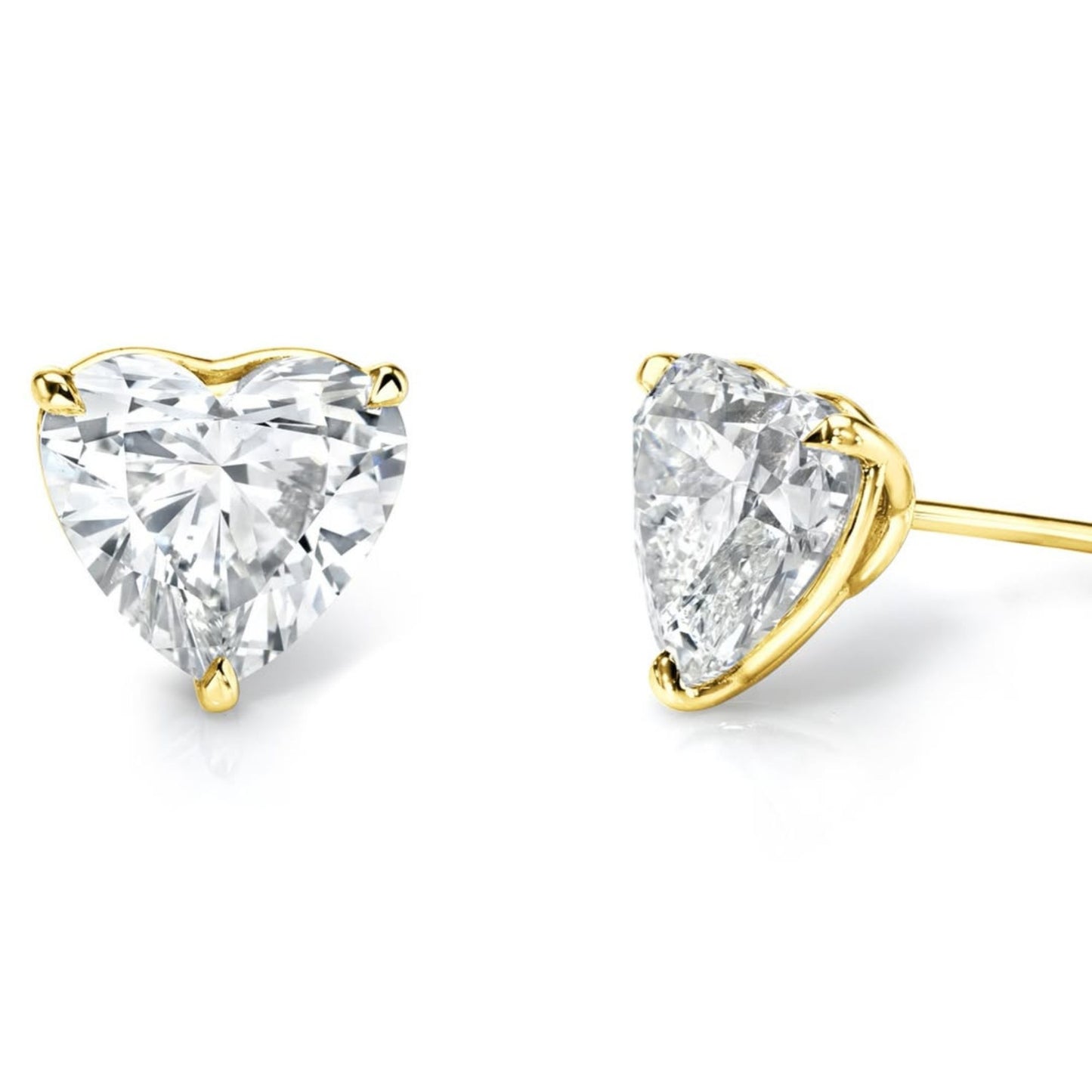 1.50 Ct Heart Cut Stud Earring