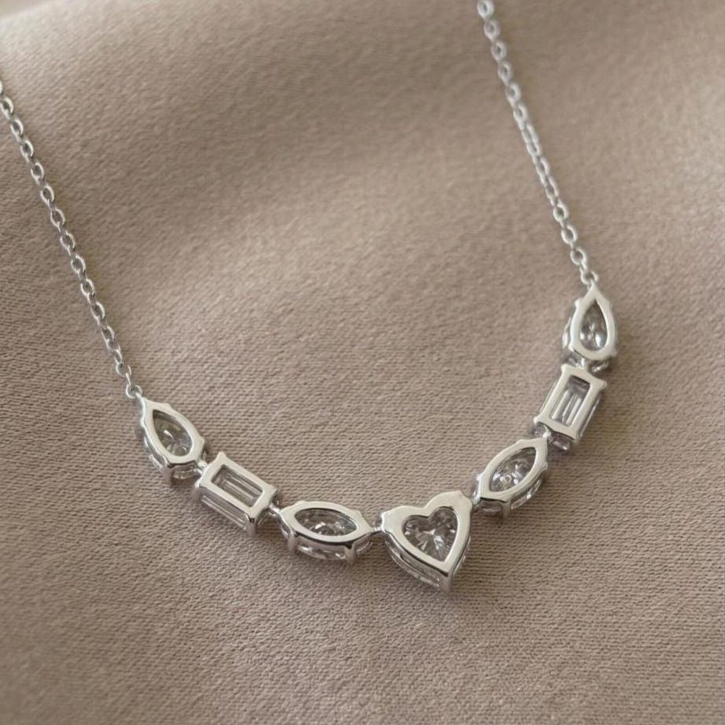 Mixed Cut Diamond Necklace