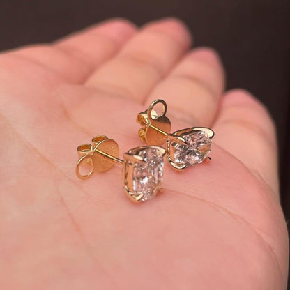 1.50 Ct Hexagon Cut Stud Earring