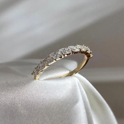 1.65 Ct Marquise Half Eternity Wedding Band