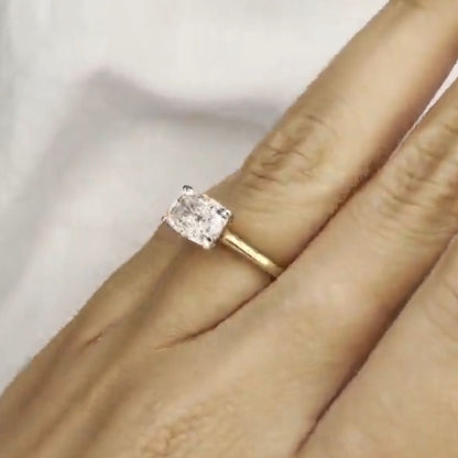 3.35 CT Elongated Cushion Engagement Ring, Minimalist Wedding Ring, Anniversary Gift For Her