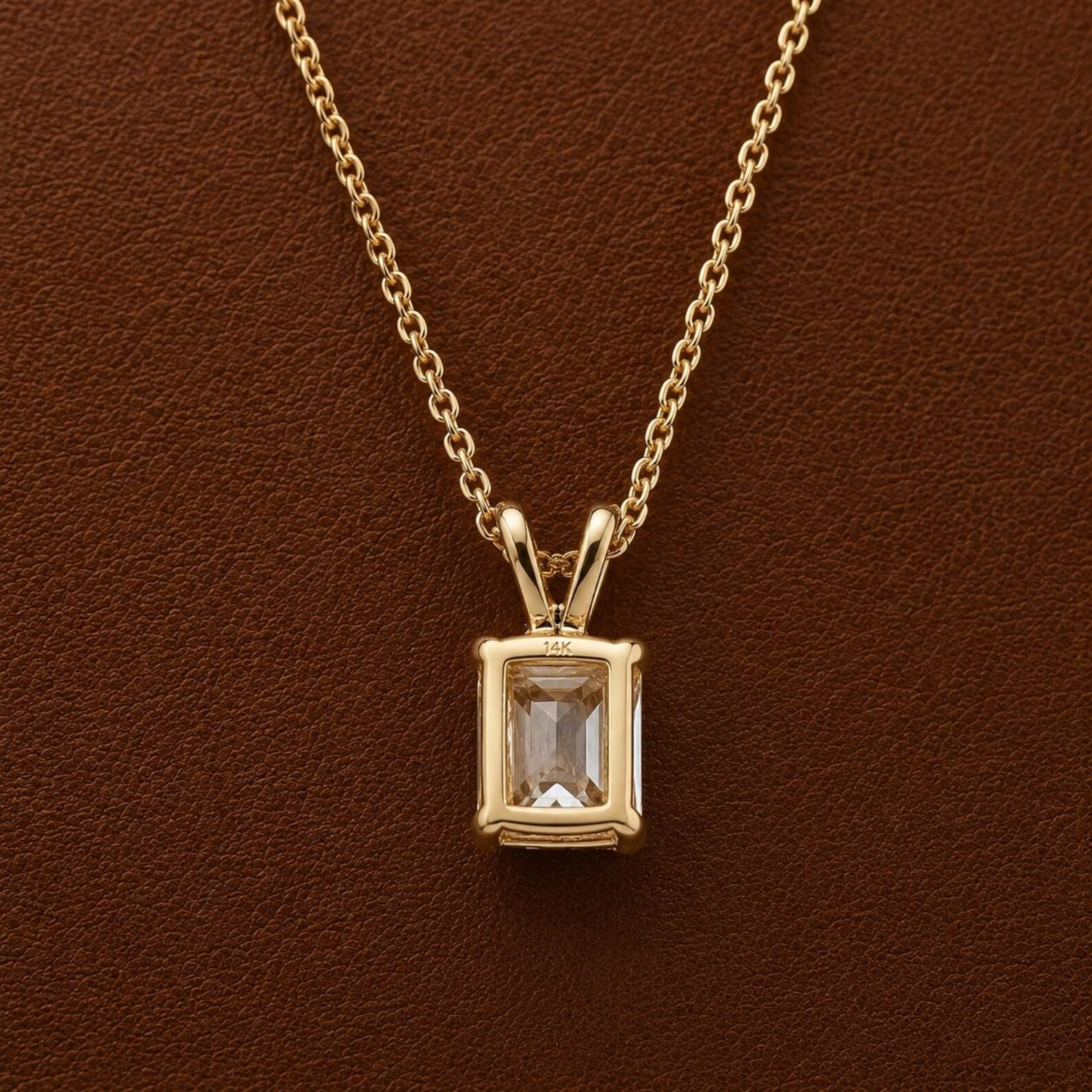 Radiant Cut Solitaire Pendant Necklace
