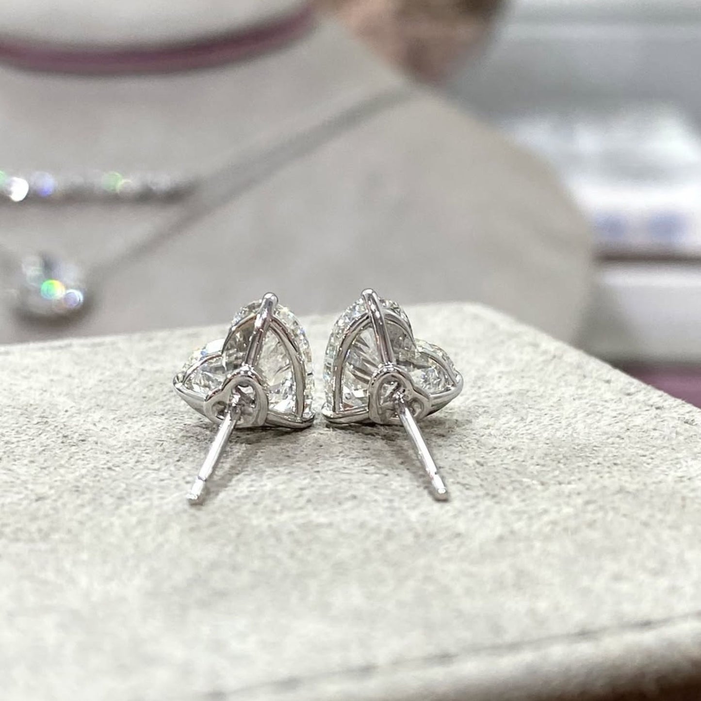 1.50 Ct Heart Cut Stud Earring