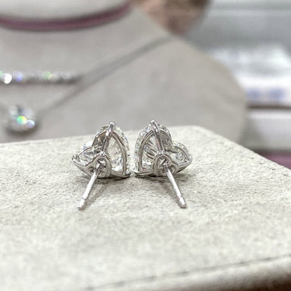 1.50 Ct Heart Cut Stud Earring
