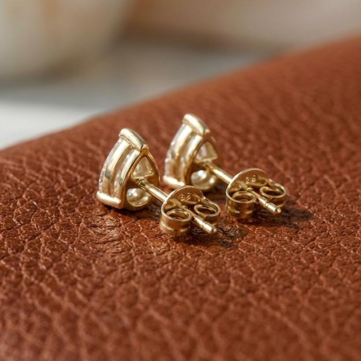 1.50 CT Pear Cut Solitaire Stud Earrings