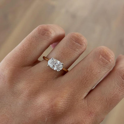 3.15 CT Oval Cut Engagement Ring, Solitaire Ring, Classic Four Prong Ring, Minimalist Wedding Ring, Anniversary Gift For Her