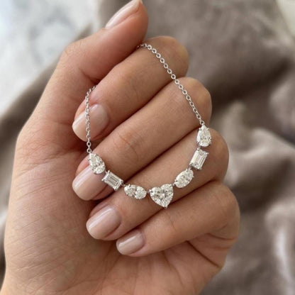 Mixed Cut Diamond Necklace