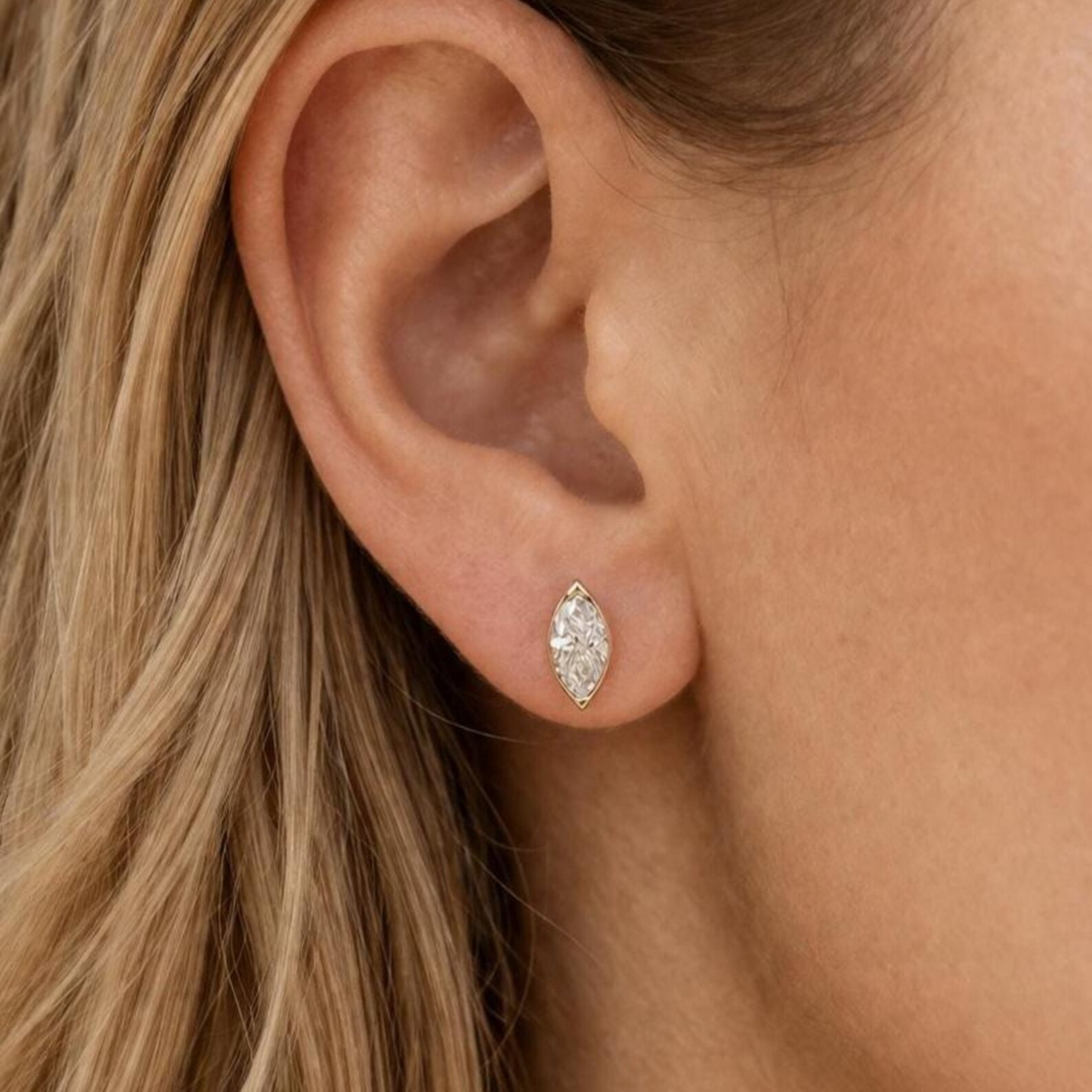 1.50 Ct Marquise Cut Stud Earring