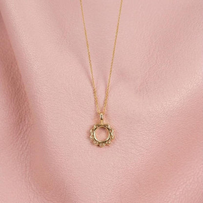 Round Diamond Full Eternity Circle Pendant Necklace