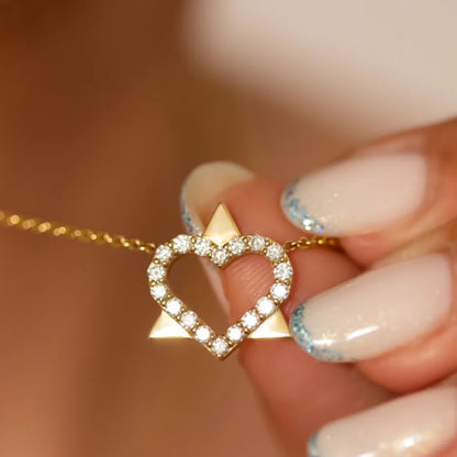0.80 CTW Round Star of David Diamond Pendant