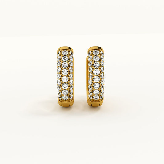 Diamond Huggie Hoop Earrings